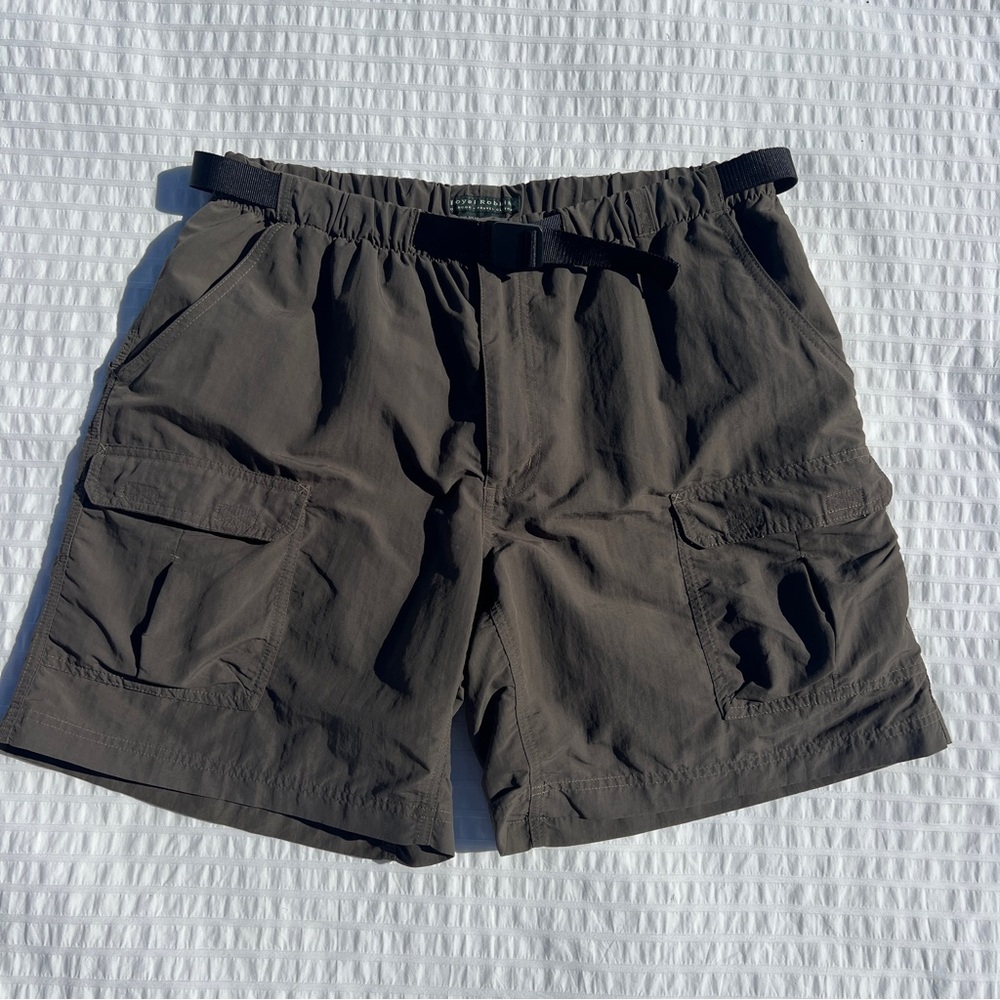 Royal Robbins Women's Backcountry Belted Cargo Shorts in Brown, XL